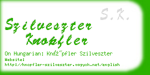 szilveszter knopfler business card